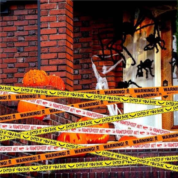 Halloween Decorations, 3inx90ft Caution Tape Halloween Party Decorations - Picture 5 of 8